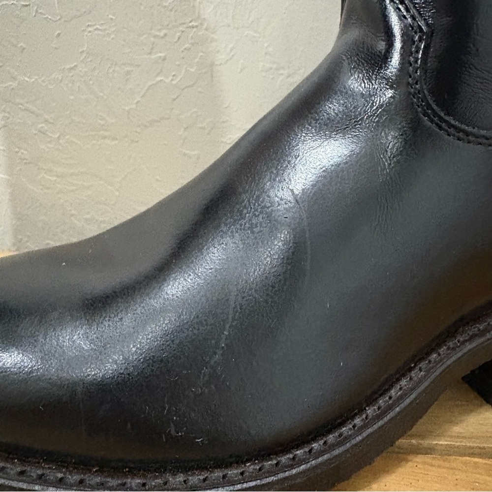 Vintage NWT Justin Boots 3040 Black Roper Boots Men’s 9D USA NOS w/Box - Picture 13 of 15